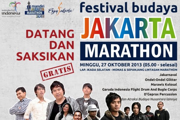 Festival Seni Budaya dan Kuliner Akan Ramaikan Jakarta Marathon 2013