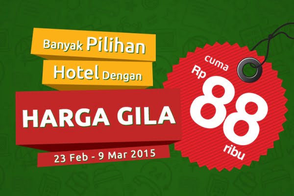 Promo Booking Hotel hanya Rp 88,000,00 Kembali Diluncurkan