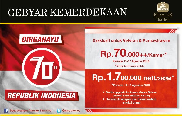 Harga Spesial Hari Kemerdekaan di BEST WESTERN PREMIER The Hive