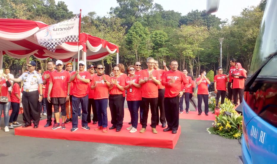 Seratus Bus Berlogo Wonderful Indonesia Menyambut Asian Games 2018