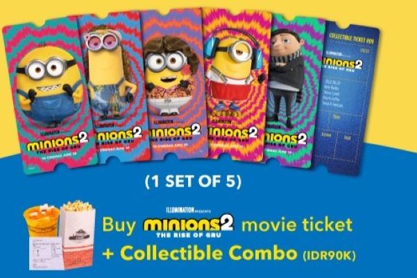 Nonton dan Dapatkan Collectible Tickets Minions: The Rise of Gru di Bioskop CGV