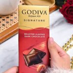 GODIVA Signature Chocolate Tablet Roasted Almond Dark Chocolate