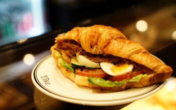 Pulled Beef Croissant Sandwich