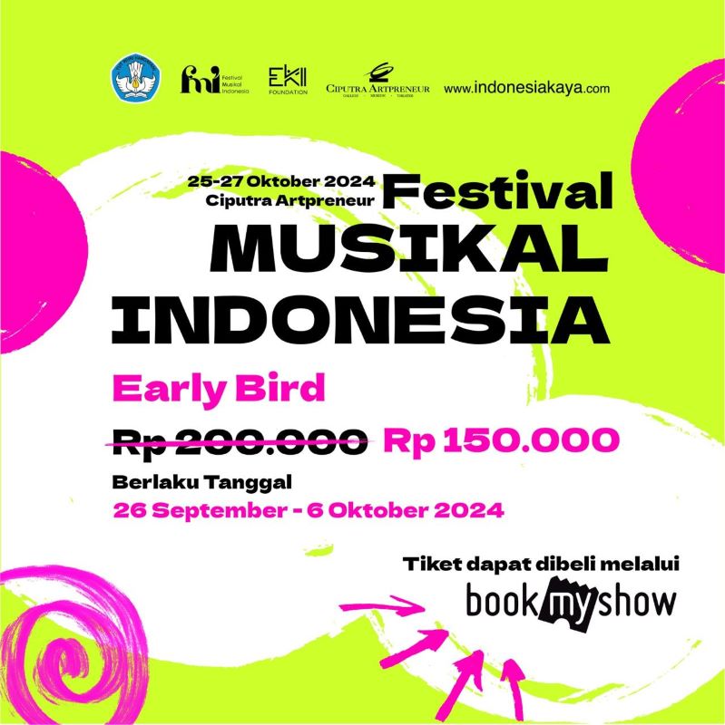 Festival Musikal Indonesia Kembali Digelar, Hadirkan Tiga Panggung dan Lokakarya 5 FMI20241