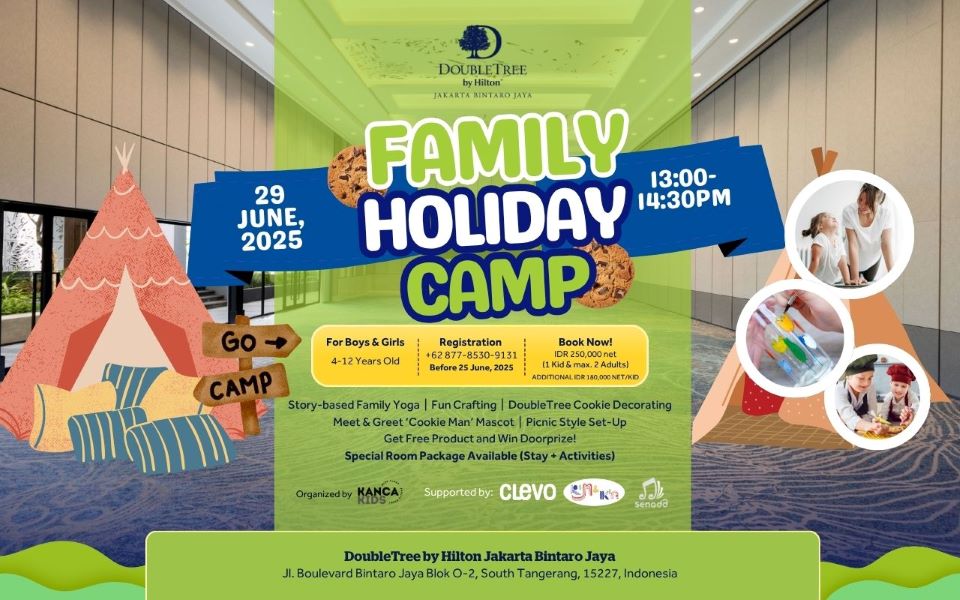 Setahun DoubleTree by Hilton Jakarta Bintaro Jaya, Hadirkan Momen Istimewa Sepanjang Juni 3 Family Holiday Camp