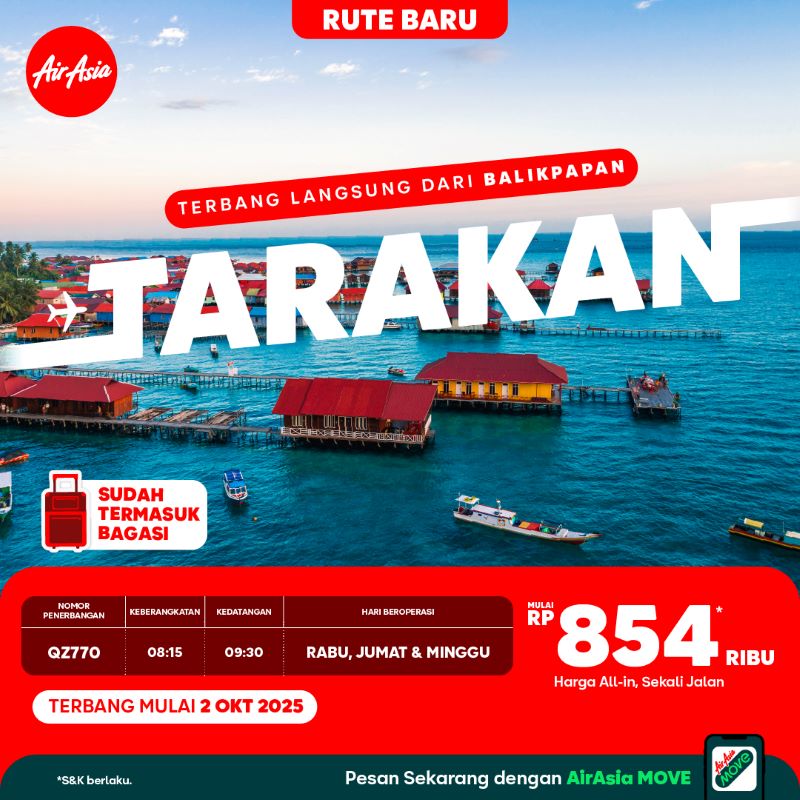 Perkuat Surabaya sebagai Hub, Indonesia AirAsia Hadirkan Berbagai Rute Baru, Internasional Maupun Domestik 6 Balikpapan Tarakan