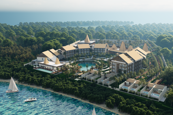 3d aerial Myze Hotel Waingapu