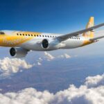 Foto Pesawat Embraer Scoot E190 E2 untuk penerbangan dari Belitung dan Pontianak