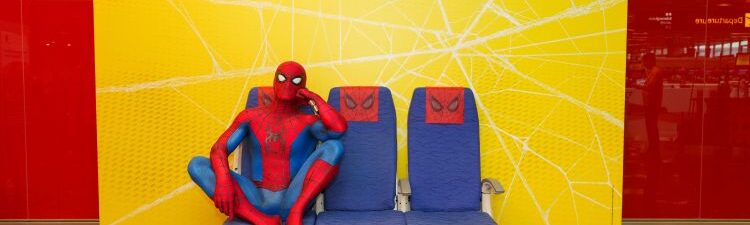 Spider Man Figurine at Changi Airport Terminal 1