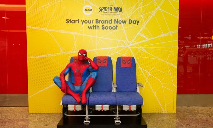 Spider Man Figurine at Changi Airport Terminal 1